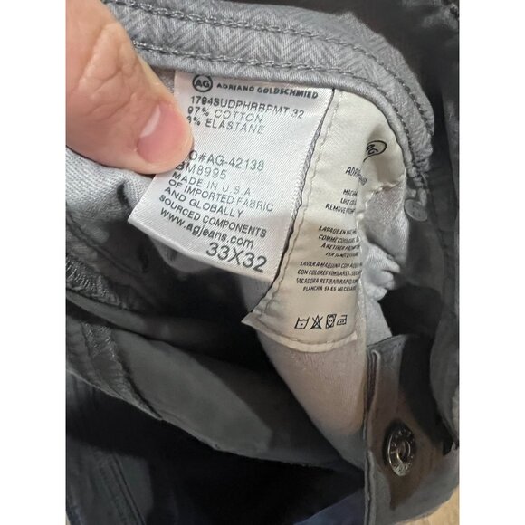 Adriano Goldschmied The Everett Slim Straight Gray Pants - Size 33x29 - Picture 6 of 6